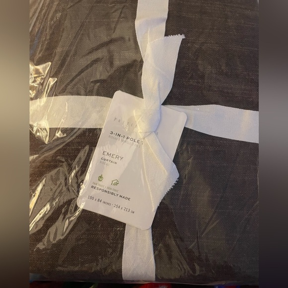 Pottery Barn Emery Linen Curtain in Expresso 100x84 - Picture 9 of 10